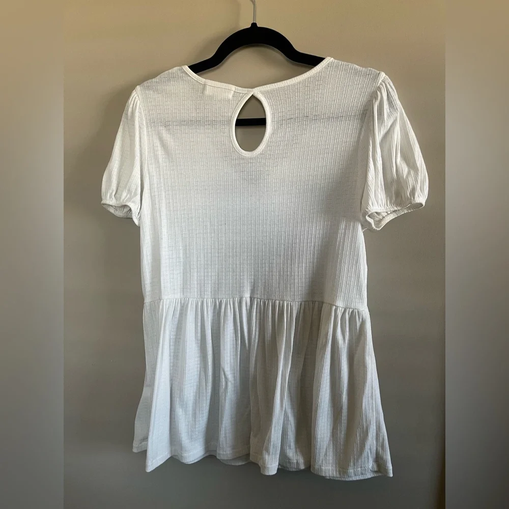 Love + Joy - White Baby Doll Knit Top - Picture 2 of 4